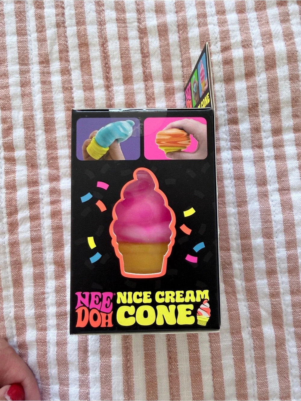 NeeDoh Pink & Yellow Ice Cream Cone Stress Toy